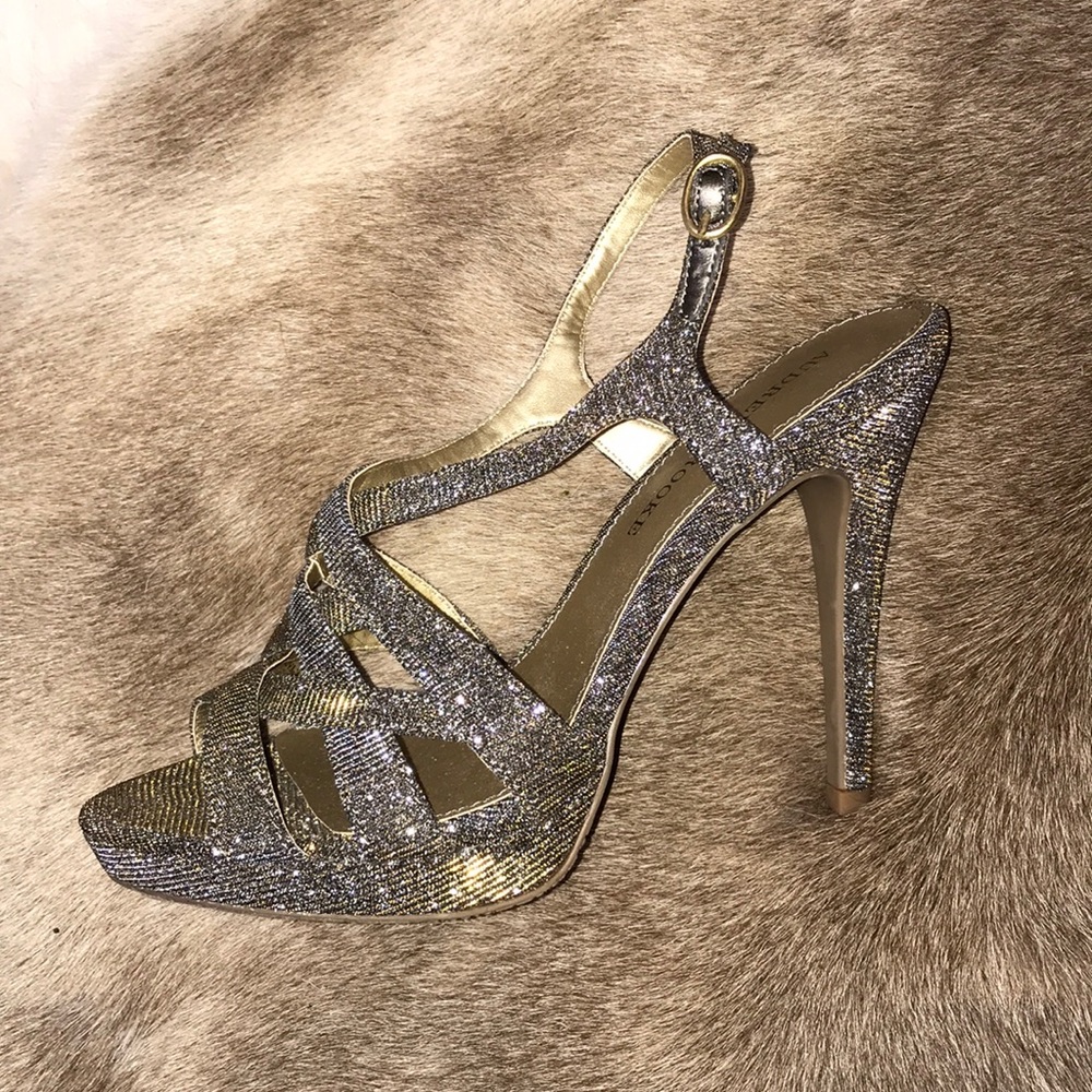 Metallic Audrey Brooke stilettos